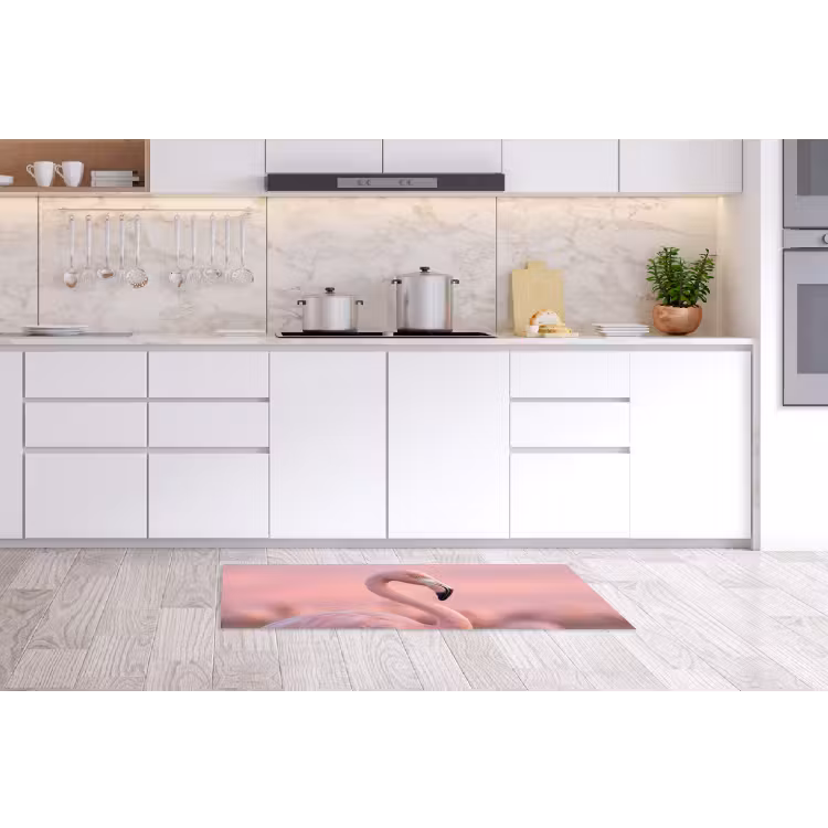 Flamingo - Portret - Roze Keukenloper - keukenmat middel -sfeer3