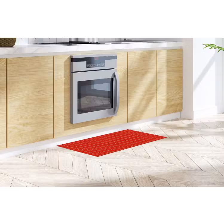 Tegel - Patroon - Kersen - Rood Keukenloper - keukenmat middel 536 -sfeer2