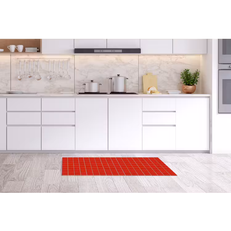 Tegel - Patroon - Kersen - Rood Keukenloper - keukenmat middel 536 -sfeer3