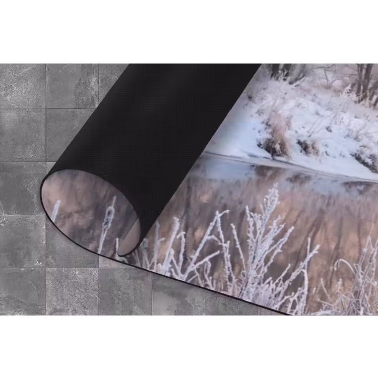 Rivier - Winter - Landschap - Sneeuw - Zonsopgang Keukenloper - keukenmat middel -closeup