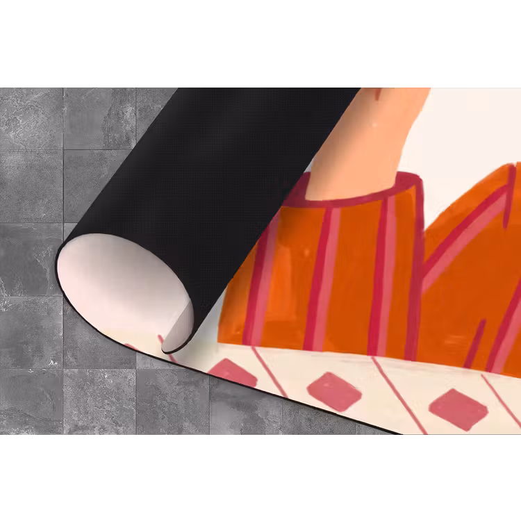 Vrouw - Bril - Cocktail - Illustratie - Modern Keukenloper - keukenmat middel -closeup