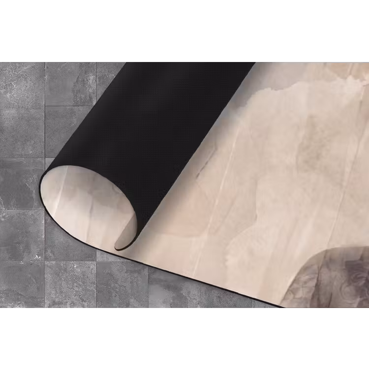 Vrouw - Sereen - Grijs Keukenloper - keukenmat middel -closeup