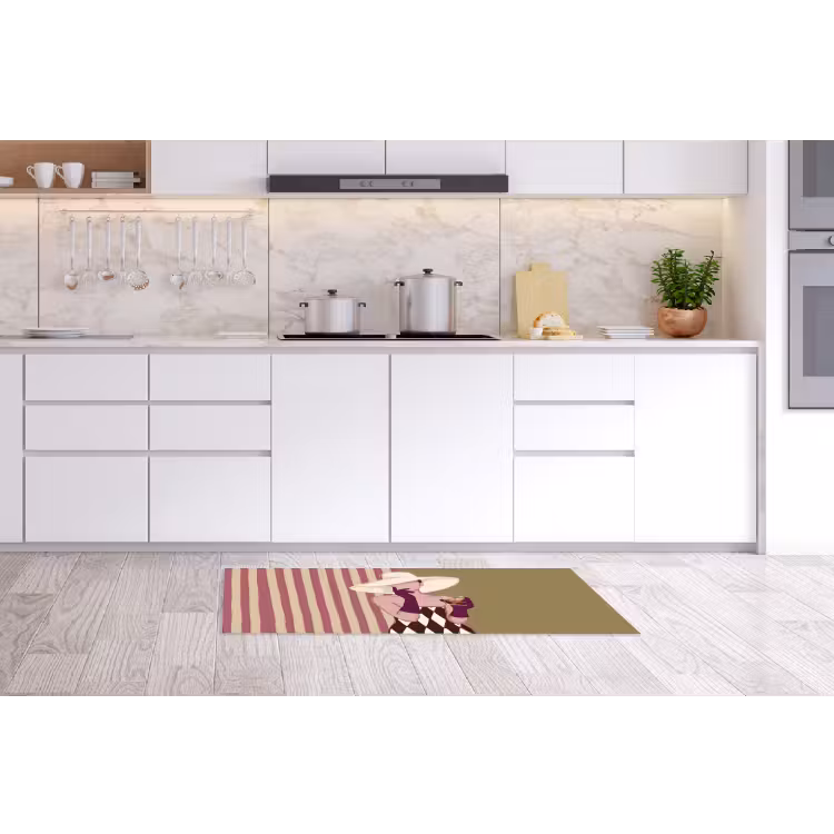 Vrouw - Hoed - Mode - Abstract - Kleurrijk Keukenloper - keukenmat middel -sfeer3