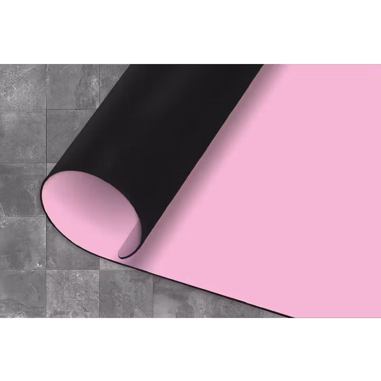 Vrouw - Lichaam - Abstract - Roze Keukenloper - keukenmat middel -closeup
