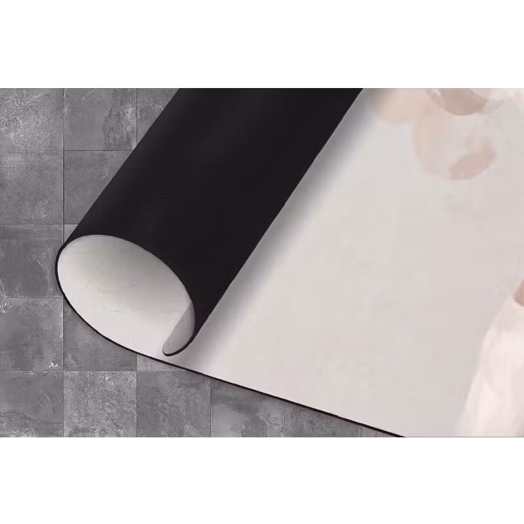 Vrouw - Cirkels - Beige Keukenloper - keukenmat middel -closeup