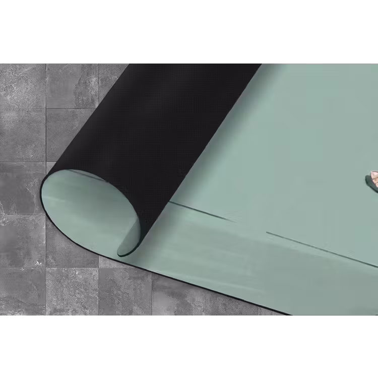 Vrouw - Laptop - Zittend - Illustratie - Groen Keukenloper - keukenmat middel -closeup