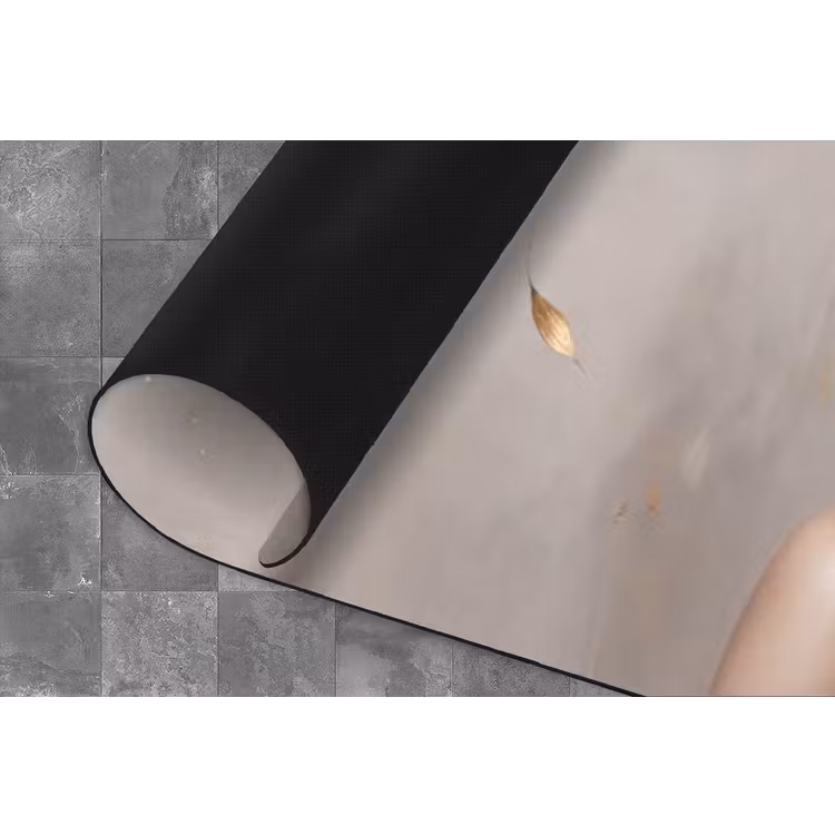 Vrouw - Pioenroos - Wit Keukenloper - keukenmat middel -closeup