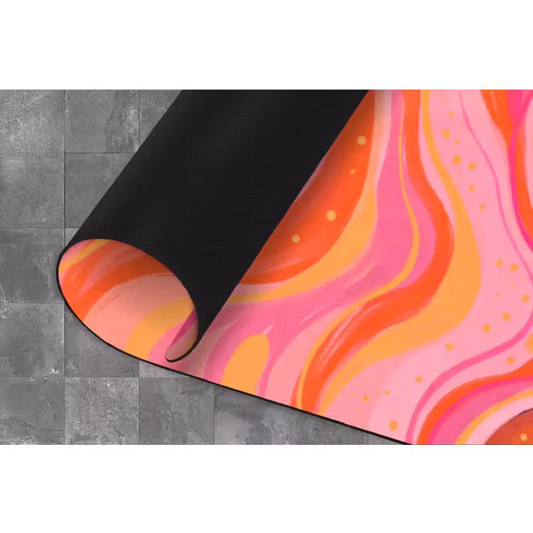Vrouw - Portret - Abstract - Kleurrijk - Roze Keukenloper - keukenmat middel -closeup