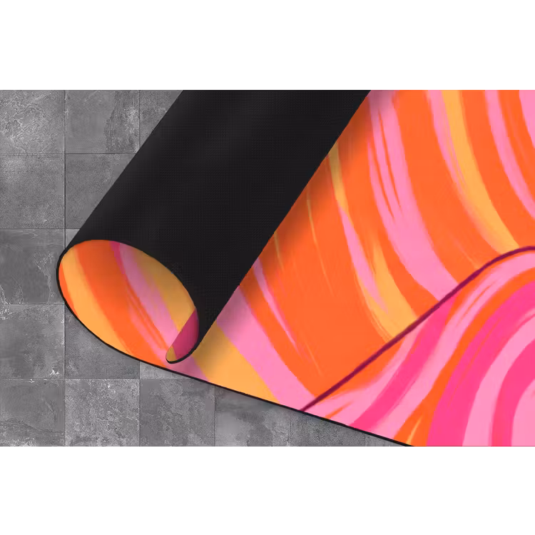 Vrouw - Portret - Kunst - Abstract - Roze Keukenloper - keukenmat middel -closeup