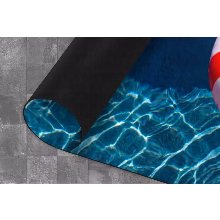 Recreatie - Water - Zomer - Rood - Wit Keukenloper - keukenmat middel -closeup