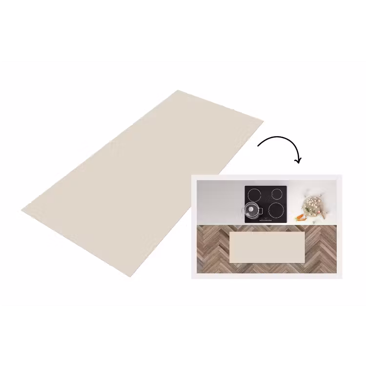 Fresh - Linen - Nude Keukenloper - keukenmat middel 536 -3d