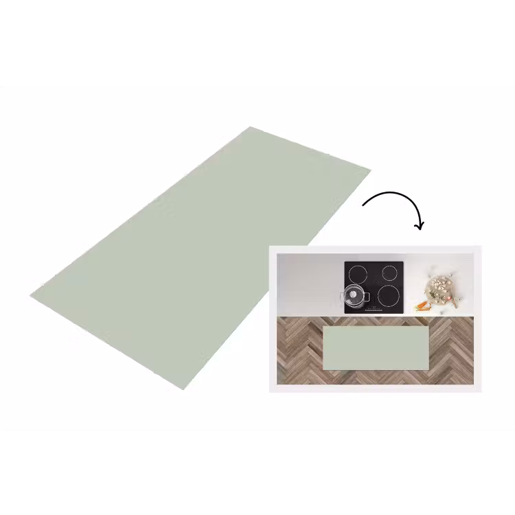 Frosted - Mint - Groen Keukenloper - keukenmat middel 536 -3d