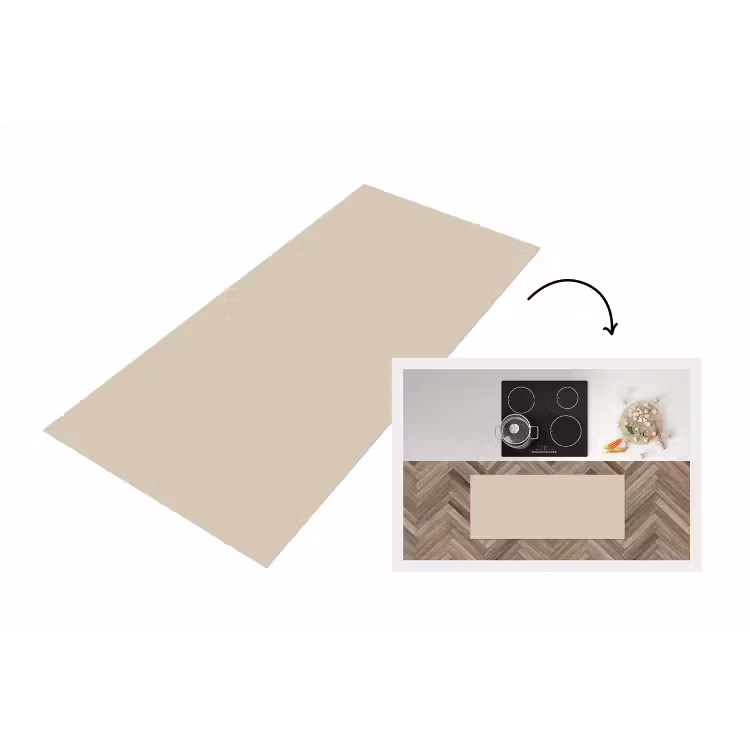 Baked - Biscuit - Nude Keukenloper - keukenmat middel 536 -3d