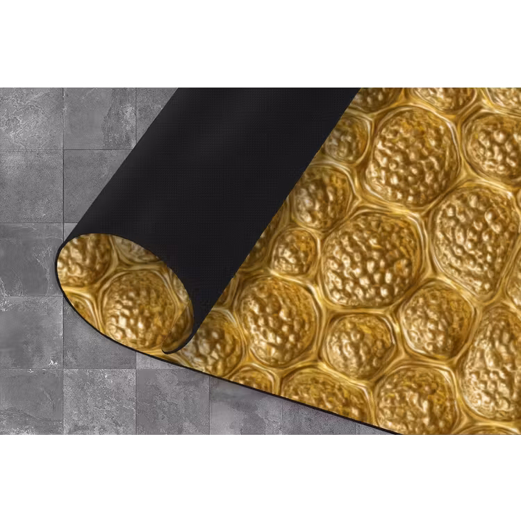 Gehamerd - Mozaïek - Antiek - Goud Keukenloper - keukenmat middel 536 -closeup