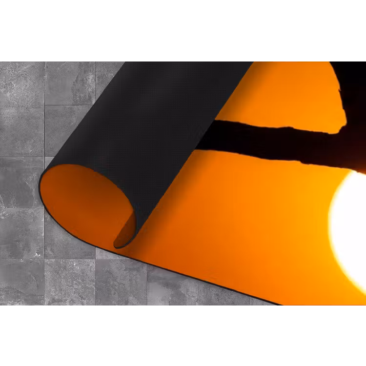 Gier - Tak - Zon - Oranje Keukenloper - keukenmat middel -closeup