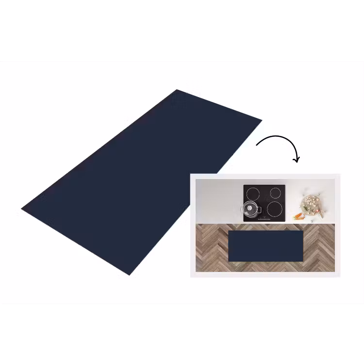 Geldersblauw - Blauw - Klassiek Keukenloper - keukenmat middel 536 -3d