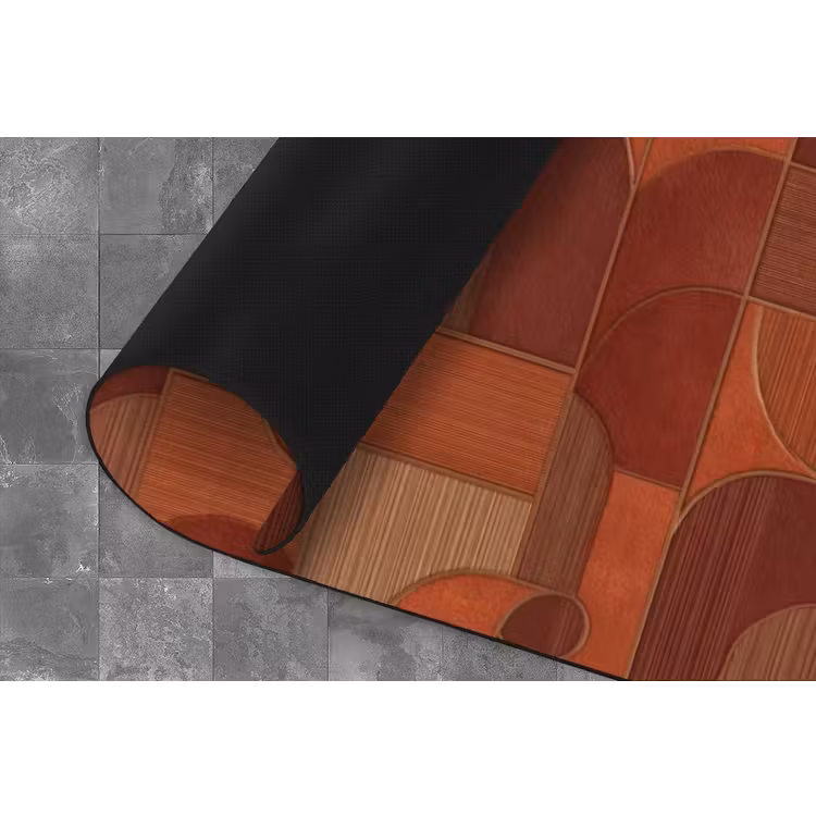 Geometrisch - Abstract - Textuur - Bruin Keukenloper - keukenmat middel 536 -closeup