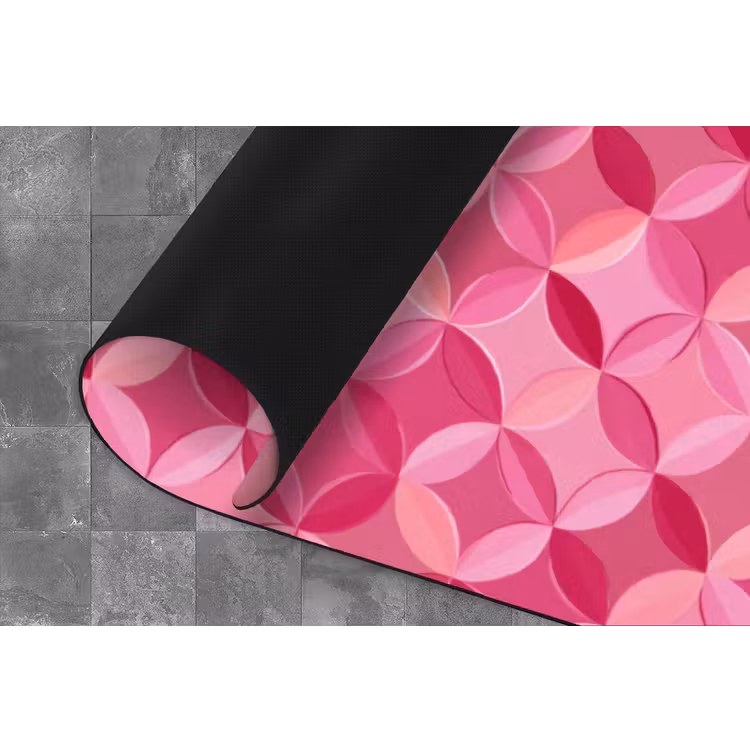 Geometrisch - Mozaïek - Modern - Roze Keukenloper - keukenmat middel 536 -closeup