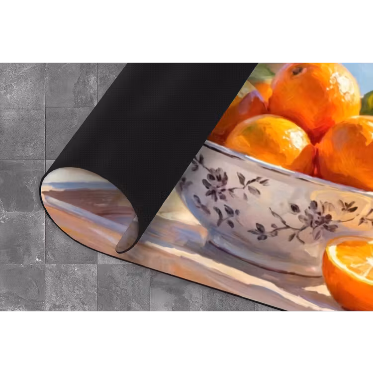 Drank - Glazen - Strand - Zomer - Oranje Keukenloper - keukenmat middel -closeup