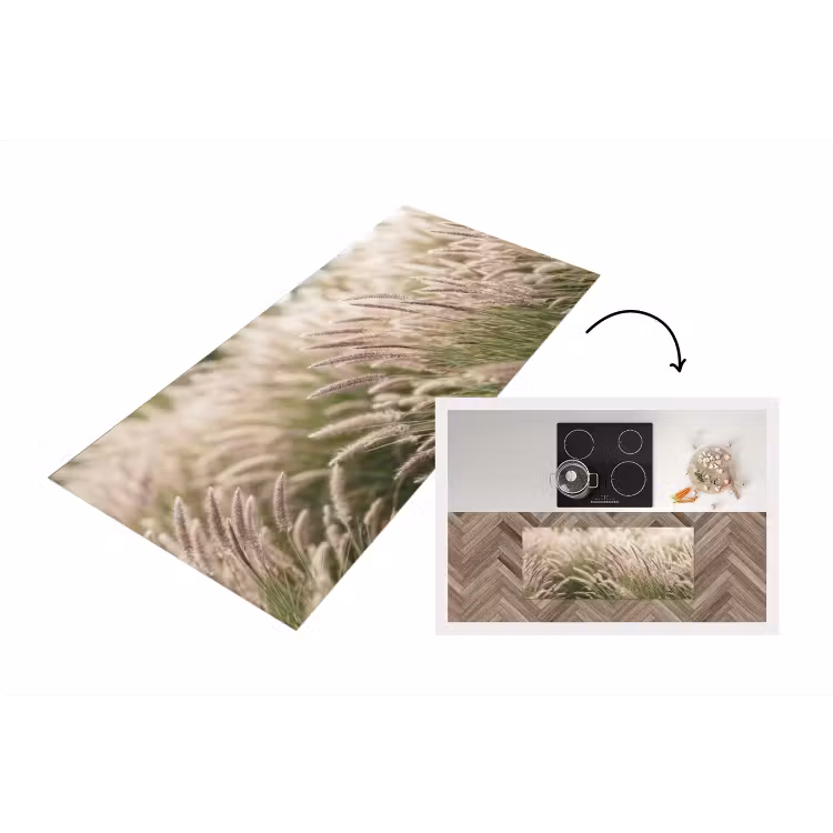 Gras - Close up - Groen Keukenloper - keukenmat middel -3d