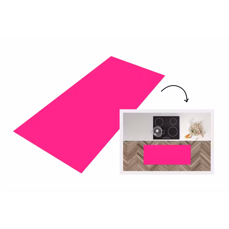 Hot - Fuchsia - Roze Keukenloper - keukenmat middel 536 -3d