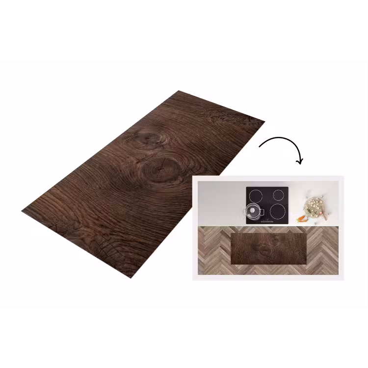 Houtnerf - Textuur - Patroon - Bruin - Rustiek Keukenloper - keukenmat middel -3d