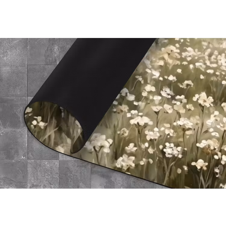Illustratie - Landschap - Wit Keukenloper - keukenmat middel -closeup