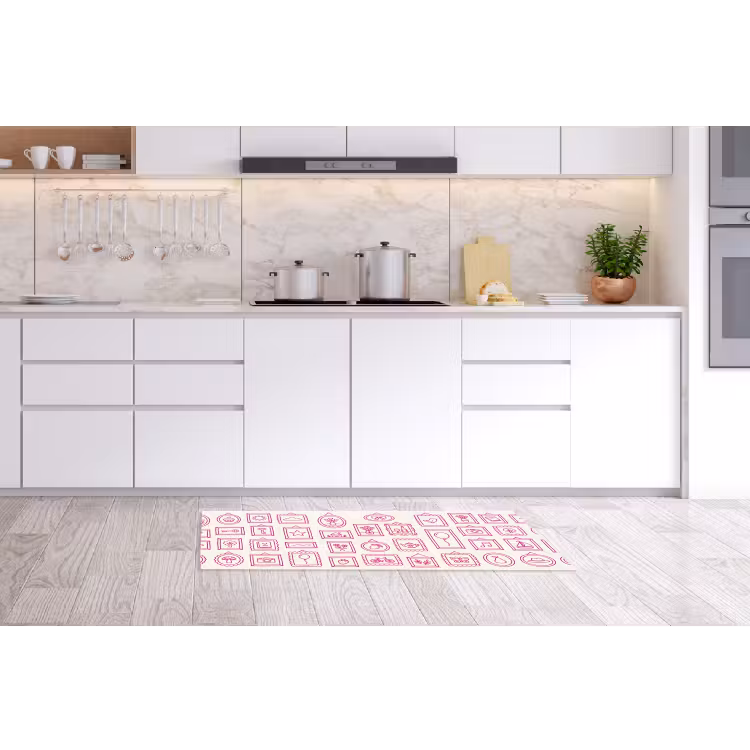Illustratie - Collectie - Kunst - Minimalistisch - Roze Keukenloper - keukenmat middel -sfeer3