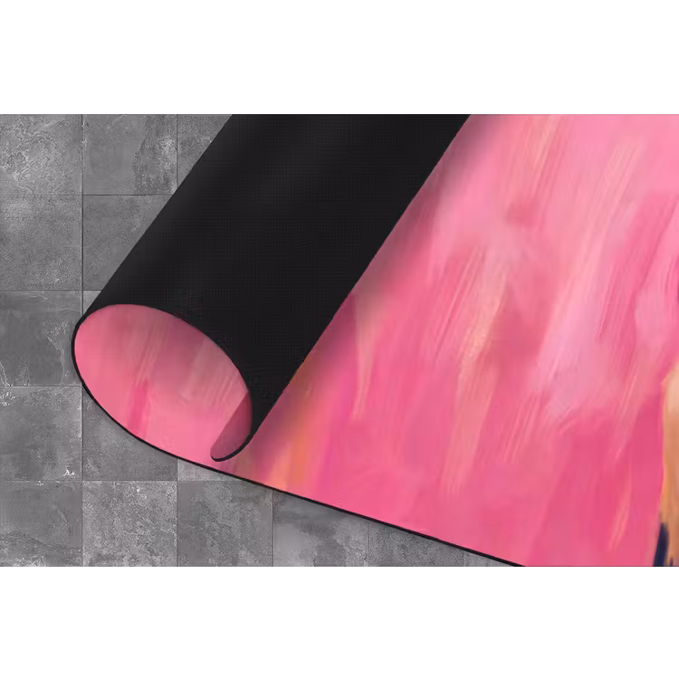 Kat - Groep - Dieren - Modern - Roze Keukenloper - keukenmat middel -closeup