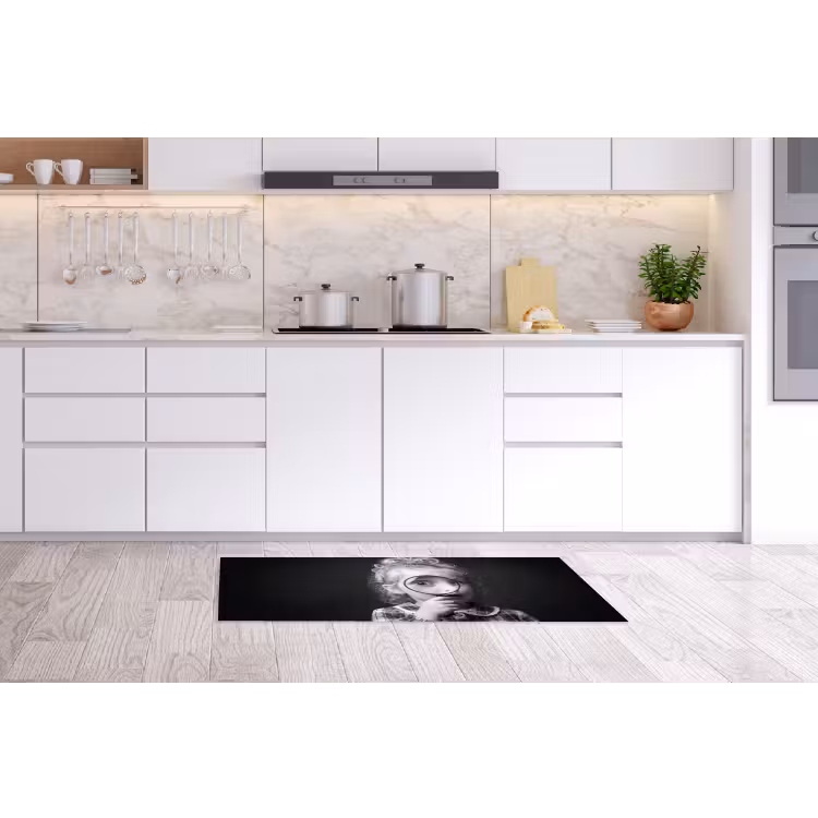 Kind - Vergrootglas - Portret - Zwart-wit Keukenloper - keukenmat middel -sfeer3