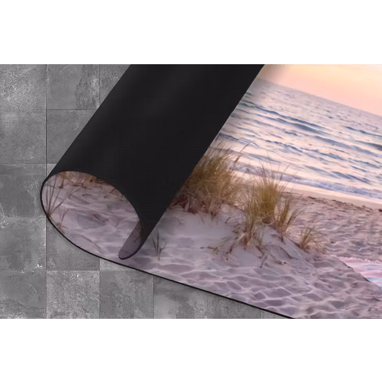 Busje - Strand - Surfplank - Zomer - Roze Keukenloper - keukenmat middel -closeup