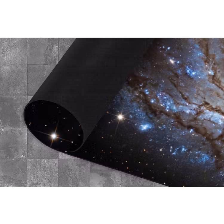 Kosmos - Sterrenstelsel - Donker Keukenloper - keukenmat middel -closeup