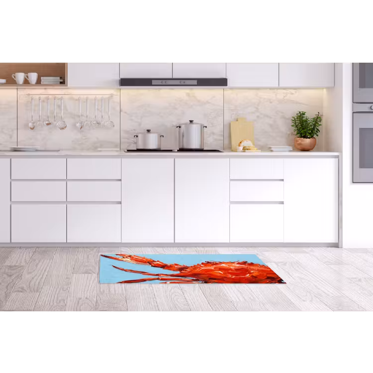 Krab - Zee - Dieren - Abstract - Rood Keukenloper - keukenmat middel -sfeer3