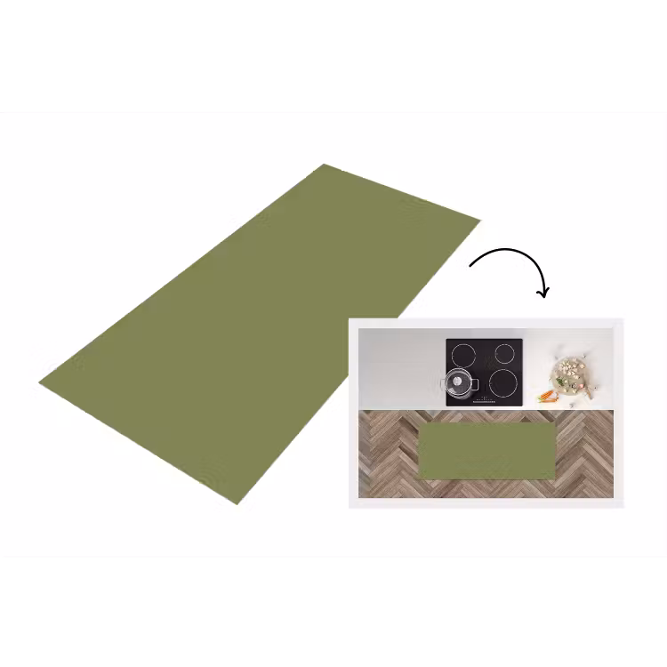 Herbal - Matcha - Groen Keukenloper - keukenmat middel 536 -3d