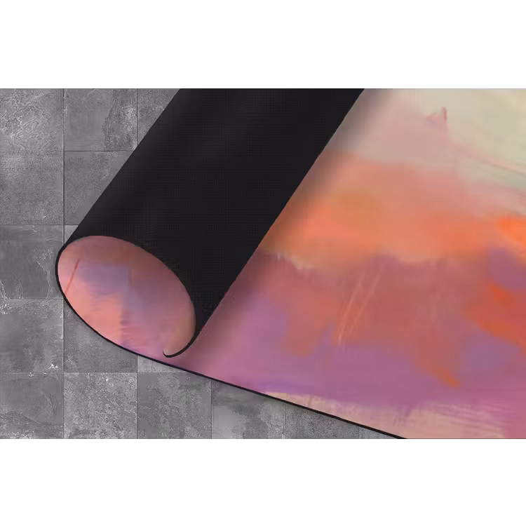 Kunst - Vloeiend - Overgangen - Oranje Keukenloper - keukenmat middel -closeup