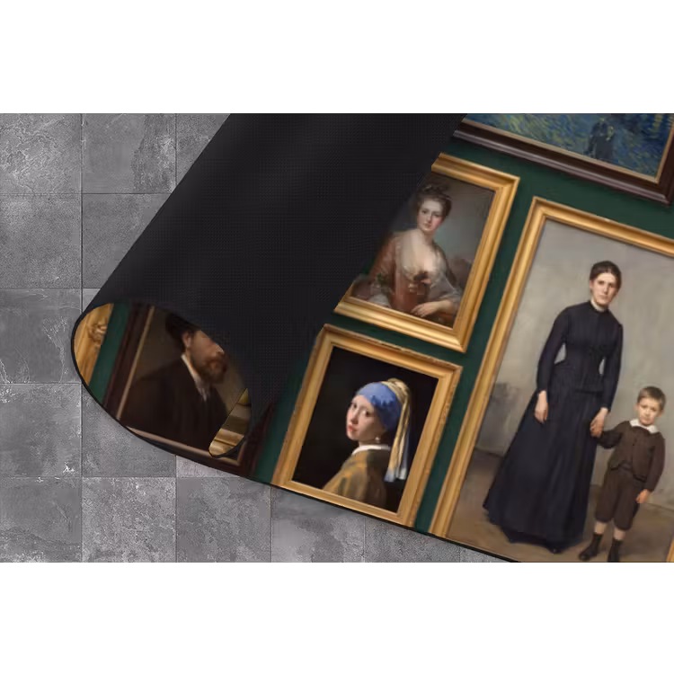 Kunst - Schilderijen - Collectie - Klassiek - Groen Keukenloper - keukenmat middel -closeup
