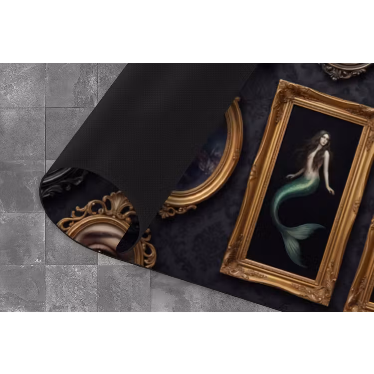 Kunst - Collectie - Vintage - Klassiek - Donker Keukenloper - keukenmat middel -closeup