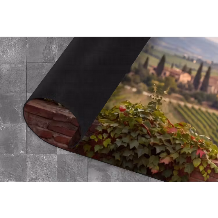 Lantaarn - Wijngaard - Landschap - Italiaans Keukenloper - keukenmat middel -closeup
