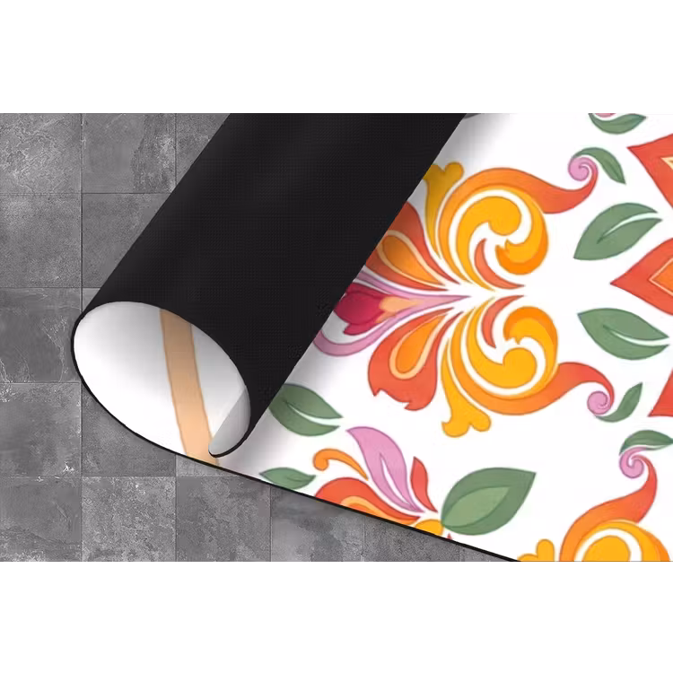 Mandala - Bloemen - Decoratie - Kleurrijk - Abstract Keukenloper - keukenmat middel -closeup