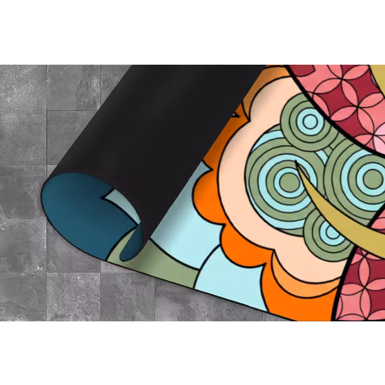 Mandala - Geometrisch - Kunst - Decoratief - Kleurrijk Keukenloper - keukenmat middel -closeup