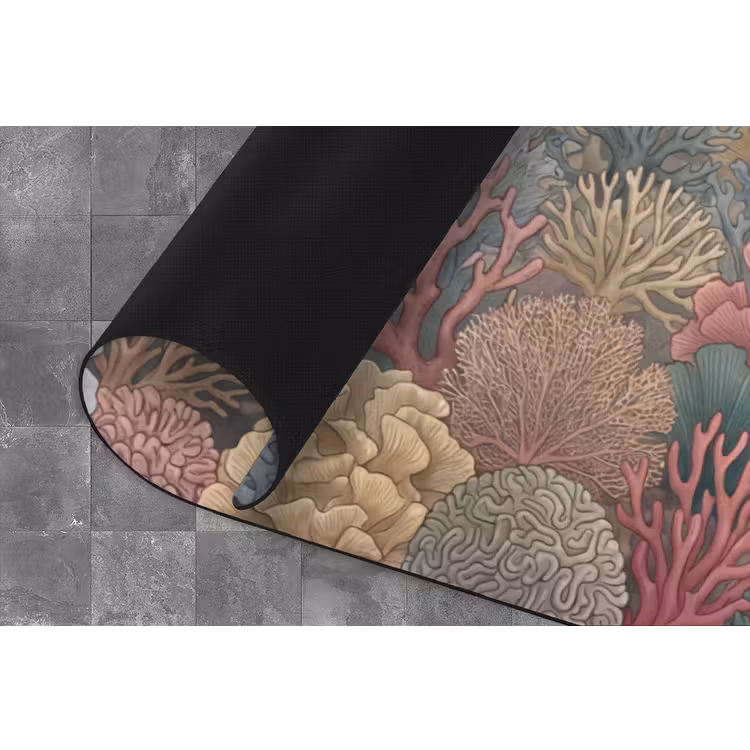 Zee - Koraal - Vis - Natuur - Kleurrijk Keukenloper - keukenmat middel -closeup