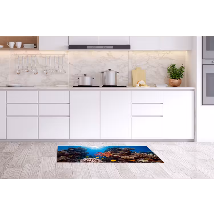 Zee - Koraalrif - Natuur - Levendig - Blauw Keukenloper - keukenmat middel -sfeer3