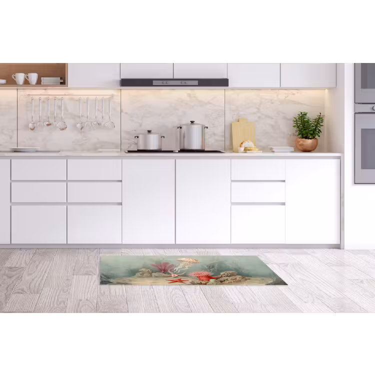 Zeeleven - Kwal - Onderwater - Illustratie - Beige Keukenloper - keukenmat middel -sfeer3