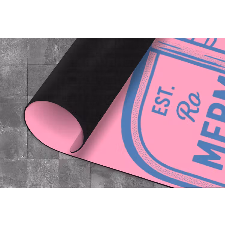 Meermin - Sardineblik - Illustratie - Roze - Retro Keukenloper - keukenmat middel -closeup