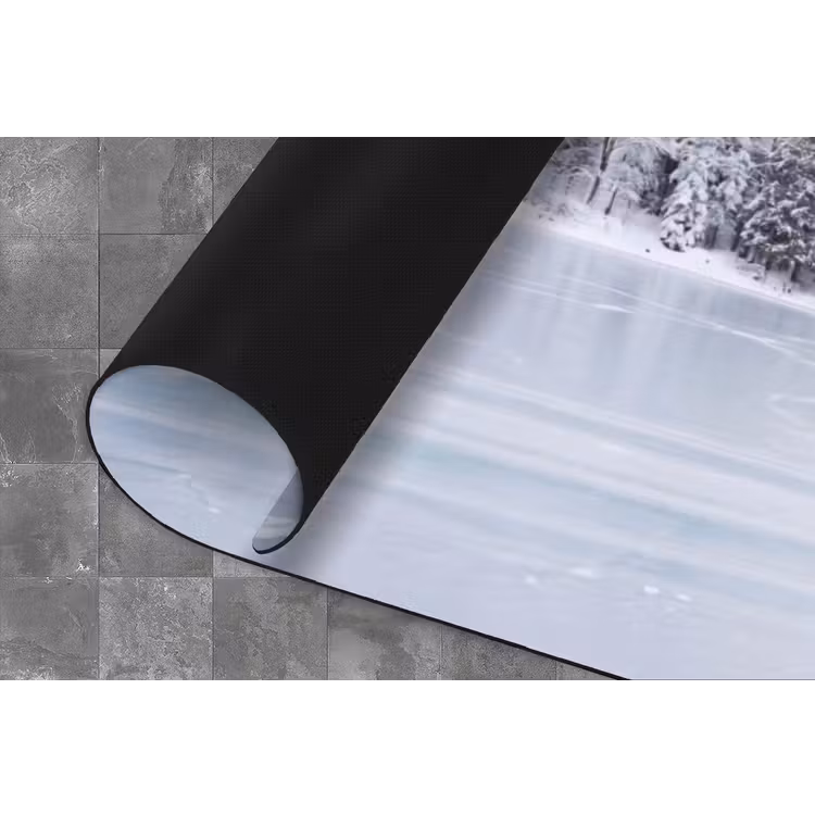 Meer - Dennen - IJs - Winter - Rustgevend Keukenloper - keukenmat middel -closeup