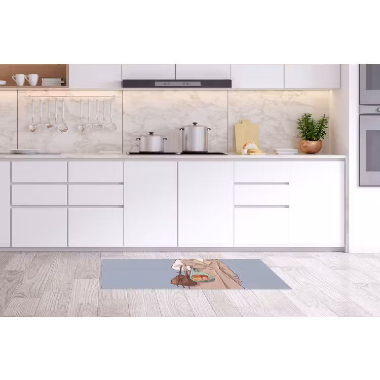 Mensen - Boodschappen - Stadsleven - Modern - Kleurrijk Keukenloper - keukenmat middel -sfeer3