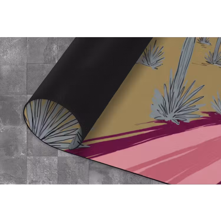 Mensen - Paard - Woestijn - Abstract - Roze Keukenloper - keukenmat middel -closeup