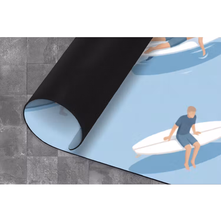 Mensen - Surfen - Water - Zomer - Illustratie Keukenloper - keukenmat middel -closeup