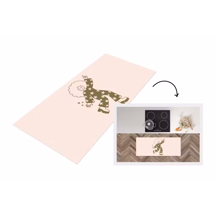Mensen - Dansend - Feest - Vintage - Groen Keukenloper - keukenmat middel -3d
