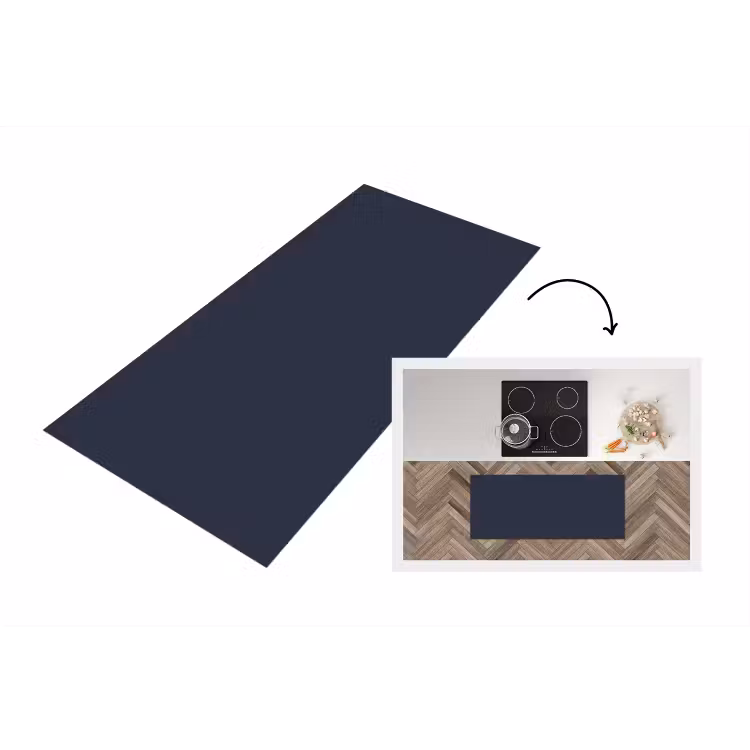 Midnight - Swing - Blauw Keukenloper - keukenmat middel 536 -3d